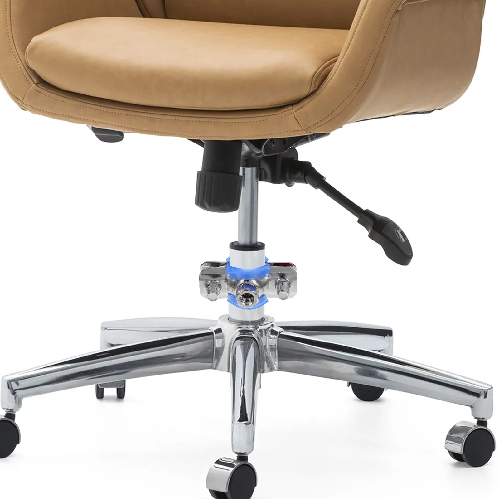 Office Chair - オフィスチェア用クランプキット M8チューブクランプ、プラスチック製パッド、オフィスチェアの沈み込み防止、修理用クランプ、溶接用クランプ