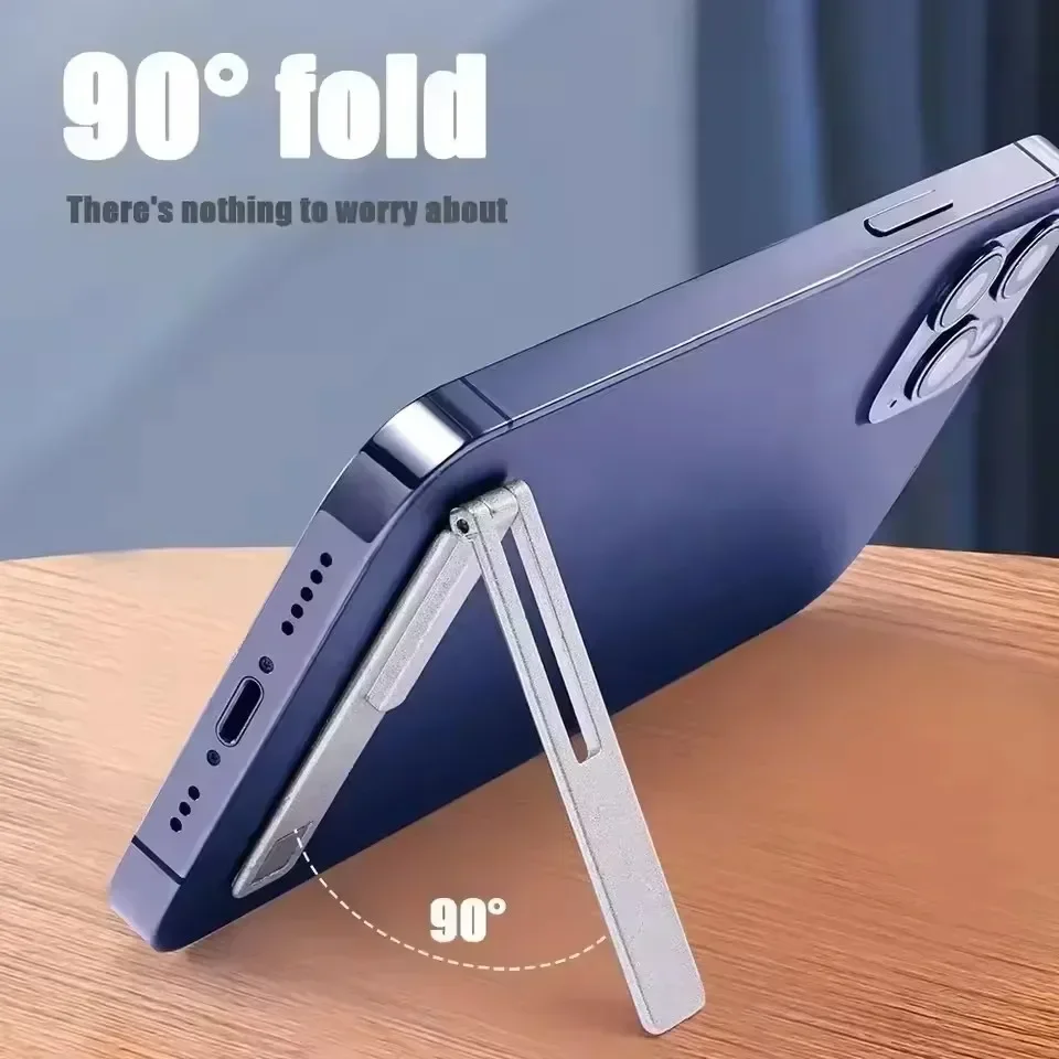 Mobile Pedestal Cabinet - マグネティック超薄型折りたたみ式携帯電話ホルダーブラケット 金属合金製デスクトップ携帯電話スタンド ユニバーサル携帯電話サポートキックスタンド