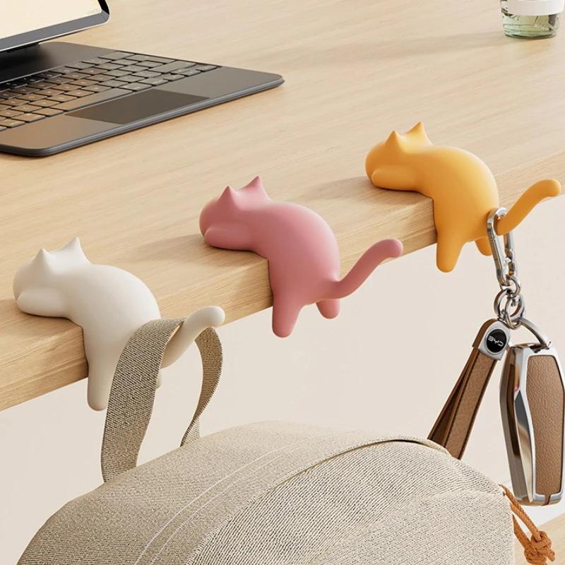 Office Furniture Brands - かわいい携帯用猫バッグフックハンガーテーブルフックハンドバッグバックパック旅行バッグオーガナイザーホルダーホームオフィスデコレーションデスクサイドフック