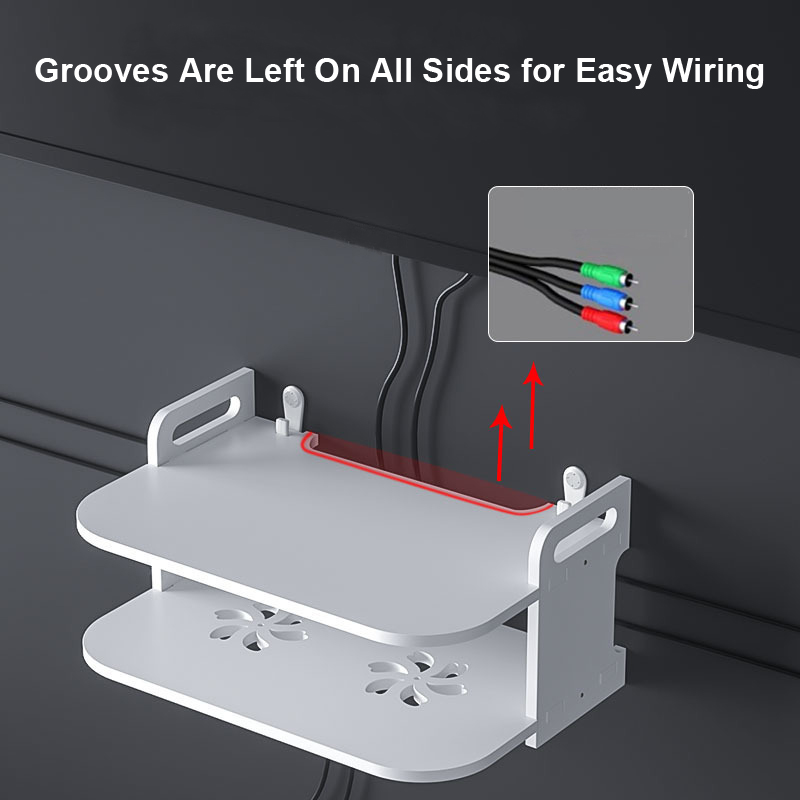 壁掛け式ルーターケーブルオーガナイザーシェルフ、通気性のある - Desk Organizer のレビューと価格