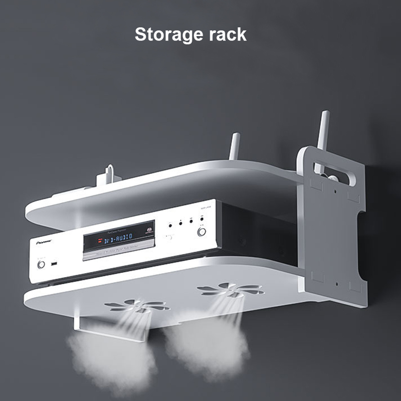 壁掛け式ルーターケーブルオーガナイザーシェルフ、通気性のある - Desk Organizer のレビューと価格