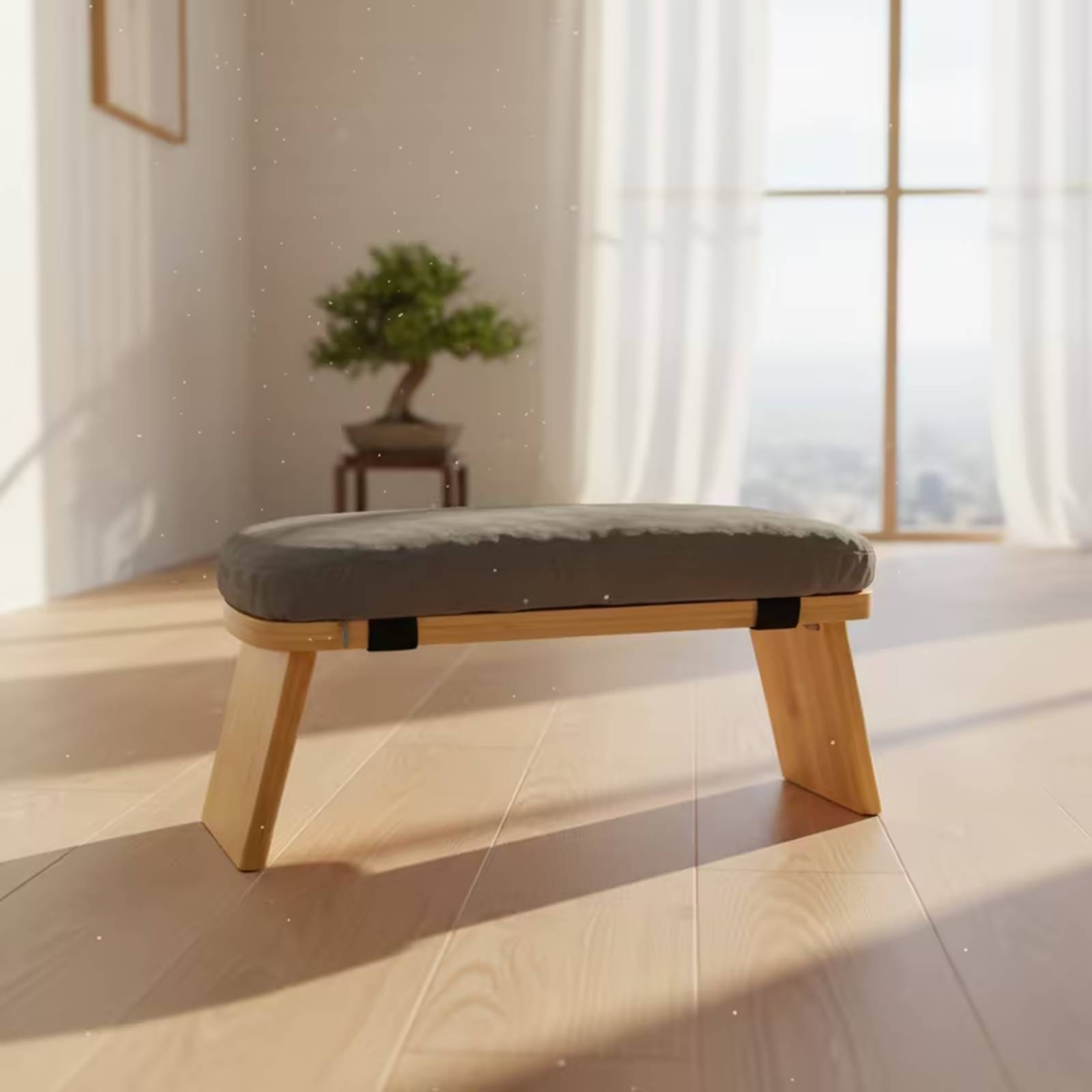 クッション付きひざまずきスツール 快適な瞑想用ベンチ 布張り - Office Chair Cushion のレビューと価格