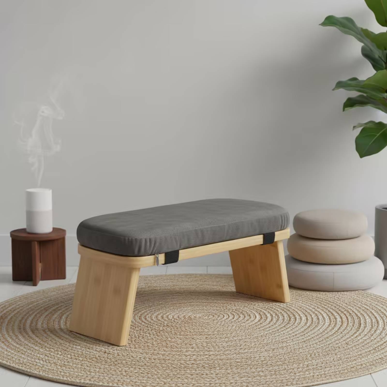 クッション付きひざまずきスツール 快適な瞑想用ベンチ 布張り - Office Chair Cushion のレビューと価格