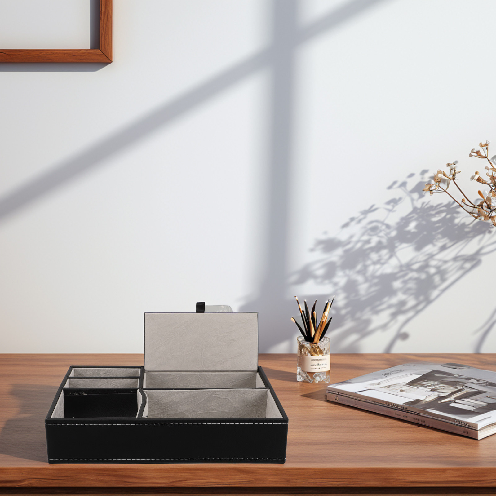 多機能PU製デスクトレイ。オフィスや自宅、ナイトテーブルでの - Desk Organizer のレビューと価格