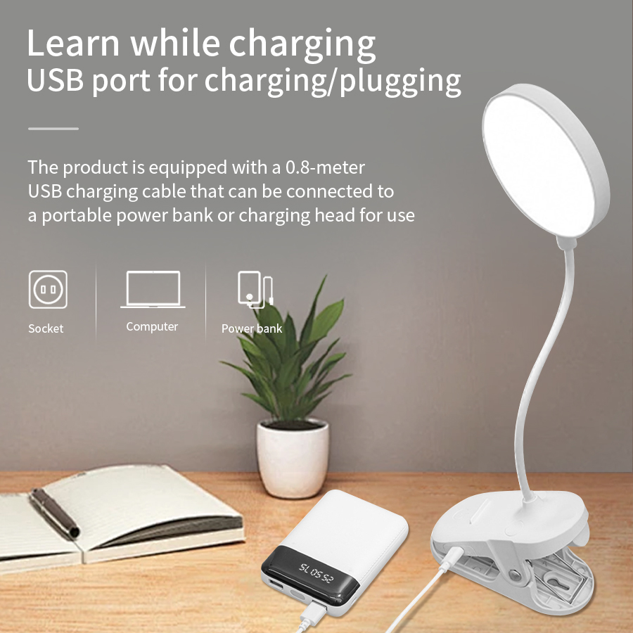 LEDクリップデスクランプ360 °   柔軟なタッチ調光機 - Desk Lamp のレビューと価格