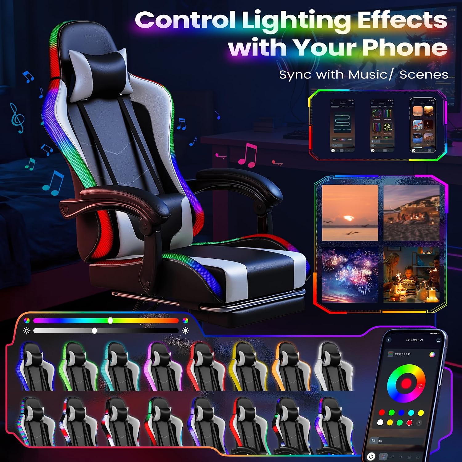 Homall ゲーミングチェア、エルゴノミックPCチェア、マ - Office Chair のレビューと価格
